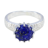 Scarlett Graceful Blue Solitaire Ring Lapis Lazuli Blue