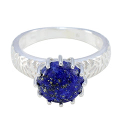 Scarlett Graceful Blue Solitaire Ring Lapis Lazuli Blue