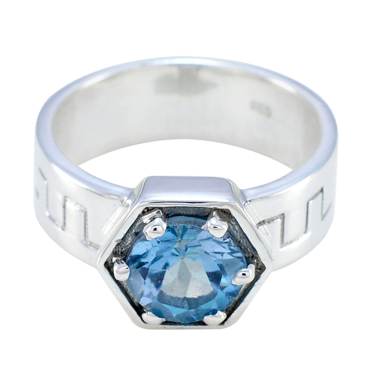 Skylar Fairytale Blue Solitaire Ring Blue Topaz Blue