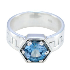 Skylar Fairytale Blue Solitaire Ring Blue Topaz Blue