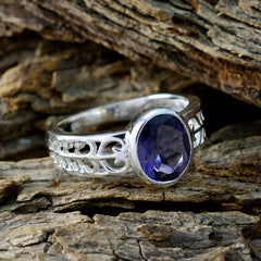 Skylar Filigree Blue Solitaire Ring