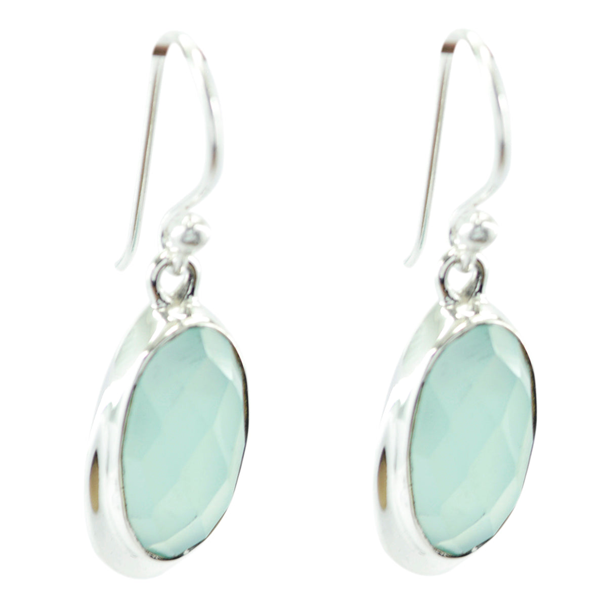 Scarlett Solitaire Dangle Earrings for Everyday Elegance Aqua Chalcedony Green Dangle