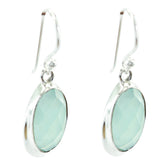 Scarlett Solitaire Dangle Earrings for Everyday Elegance Aqua Chalcedony Green Dangle