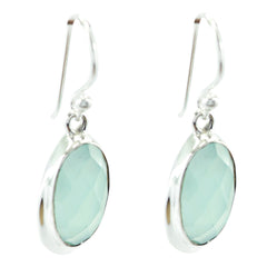 Scarlett Solitaire Dangle Earrings for Everyday Elegance Aqua Chalcedony Green Dangle