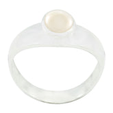 Priya Pearl Solitaire Ring for Women Elegant Style Pearl White