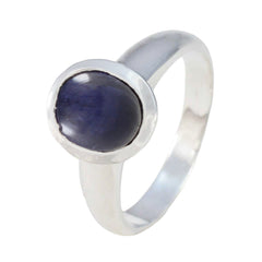 Isabel Sophisticated Blue Solitaire Ring