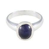 Isabel Sophisticated Blue Solitaire Ring Iolite Blue