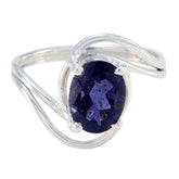 Yuna Sophisticated Gemstone Rings India - Elegant Design Iolite Blue