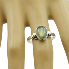 Nisa Sophisticated Grey Solitaire Ring with Labradorite Stone