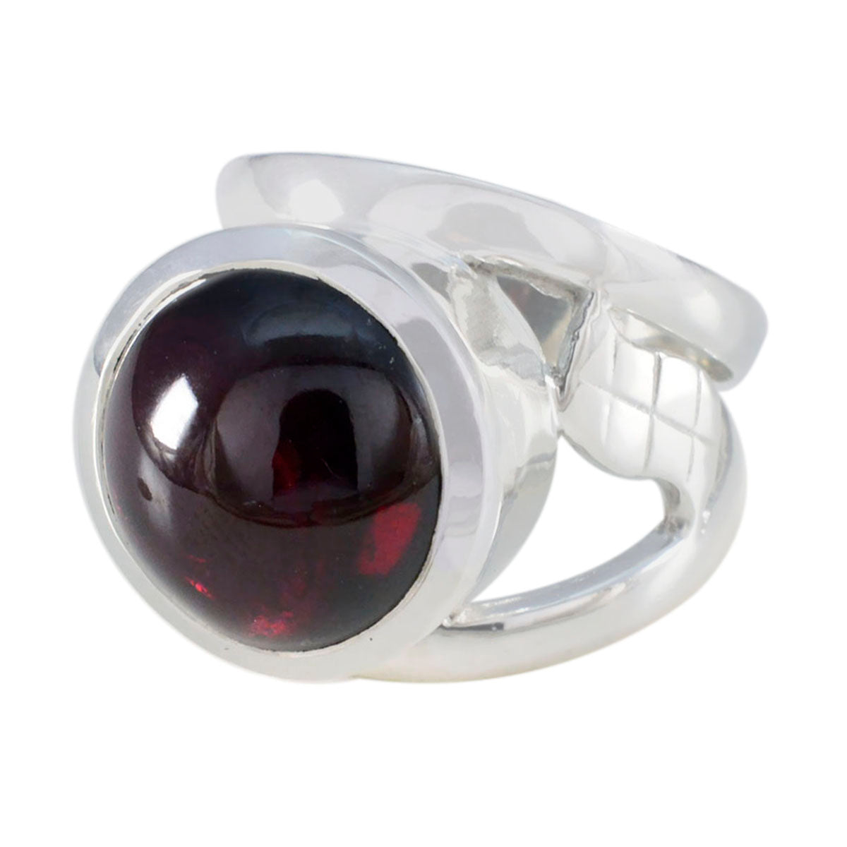 Autumn Sophisticated Red Solitaire Ring Garnet Red