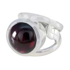 Autumn Sophisticated Red Solitaire Ring Garnet Red
