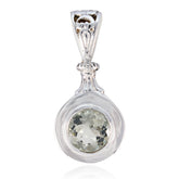 Scarlett Riyo Statement Jewelry Pendant with Gemstone Green Amethyst Light Green Light Green