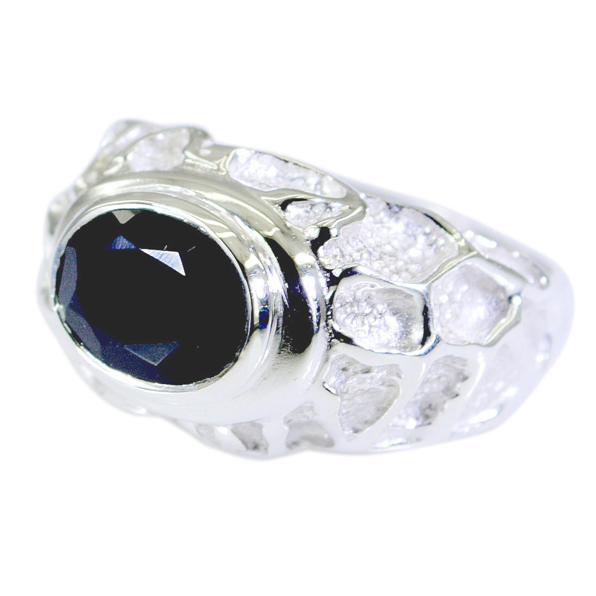 Isabel Traditional Black Solitaire Ring Black Onyx Black