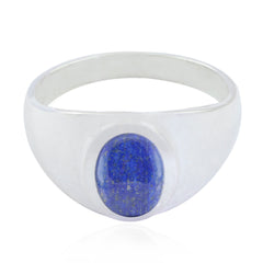 Alejandra Traditional Blue Solitaire Ring Lapis Lazuli Blue