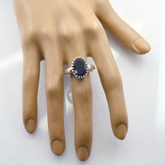 Dewi Traditional Blue Solitaire Ring
