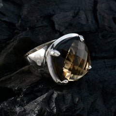 Ines Traditional Brown Solitaire Ring