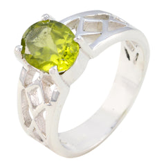 Josephine Traditional Green Solitaire Ring Peridot Green