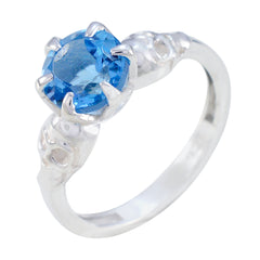 Savannah Trendy Blue Solitaire Ring