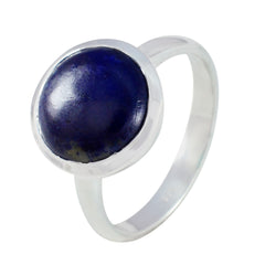 Antonia Trendy Blue Solitaire Ring with Lapis Gemstone