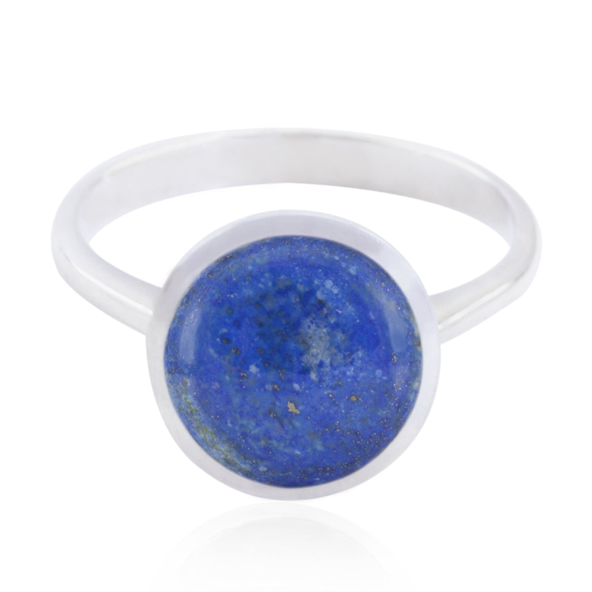 Antonia Trendy Blue Solitaire Ring with Lapis Gemstone Lapis Lazuli Blue