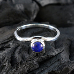 Layla Trendy Blue Solitaire Ring with Lapis Gem
