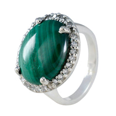 Yasmin Trendy Green Halo Ring with Stone Accent