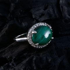 Yasmin Trendy Green Halo Ring with Stone Accent