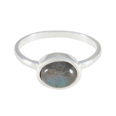 Nella Trendy Grey Solitaire Ring with Labradorite Stone Labradorite Gray