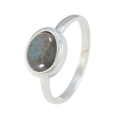 Nella Trendy Grey Solitaire Ring with Labradorite Stone