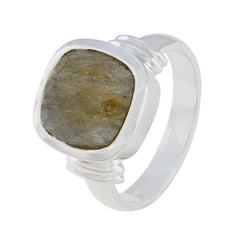 Lucia Trendy Grey Solitaire Ring with Silver Band