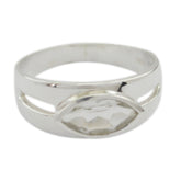 Priya Trendy Pink Solitaire Ring in Silver Finish Rose Quartz Pink