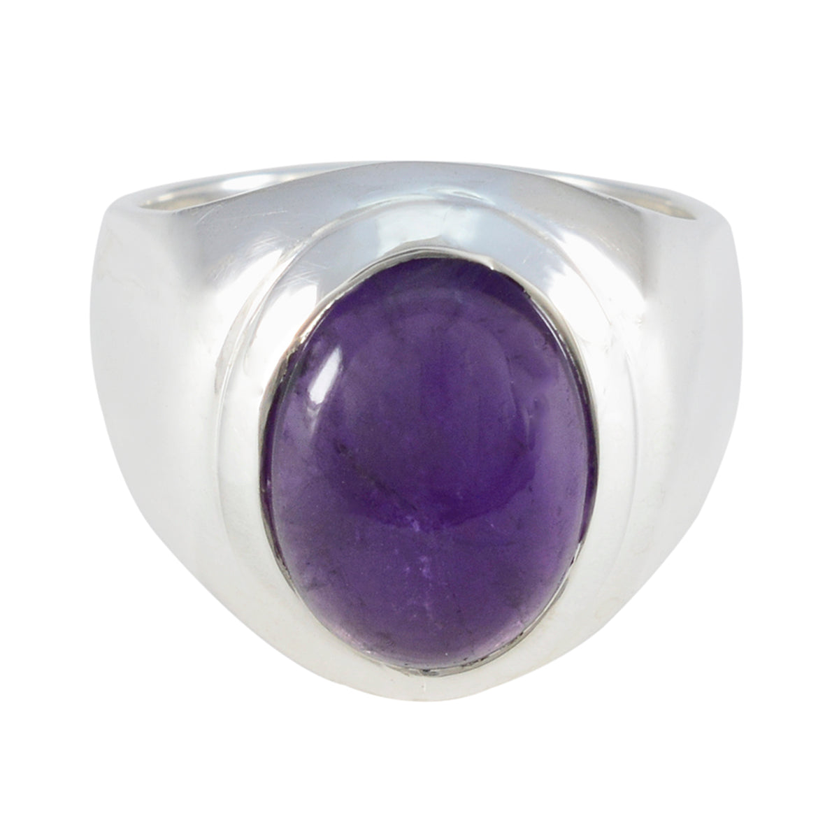 Liyana Trendy Purple Solitaire Ring Amethyst Purple