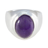 Liyana Trendy Purple Solitaire Ring Amethyst Purple