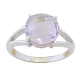 Camila Trendy Purple Solitaire Ring Amethyst Purple
