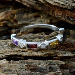 Yuna Trendy Quarter Band Jewelry with Colorful Gemstones