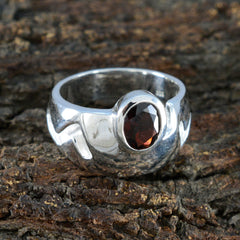 Agnes Trendy Red Solitaire Ring in Silver Band