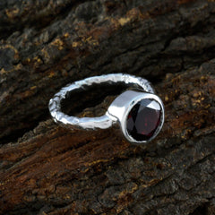 Aria Trendy Red Solitaire Ring in Sterling Silver