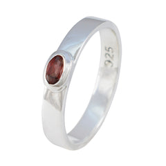 Jiwoo Trendy Red Solitaire Ring in Sterling Silver