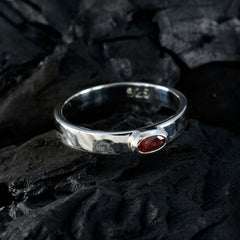 Jiwoo Trendy Red Solitaire Ring in Sterling Silver