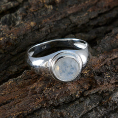 Noelia Trendy White Solitaire Ring in Silver Finish