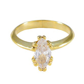 Lakshmi Trendy White Solitaire Ring White CZ White