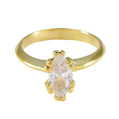 Lakshmi Trendy White Solitaire Ring White CZ White