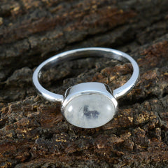 Nova Trendy White Solitaire Ring with Oval Design