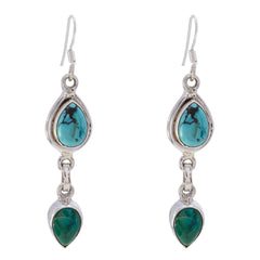 Bianca Turquoise Dangle Earrings - Stylish Gemstone Jewelry Turquoise Blue Dangle