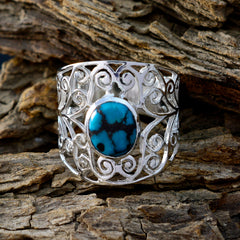 Lea Turquoise Filigree Solitaire Ring for Everyday Glam
