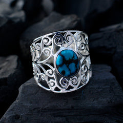Lea Turquoise Filigree Solitaire Ring for Everyday Glam