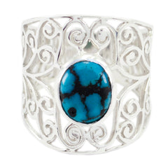 Lea Turquoise Filigree Solitaire Ring for Everyday Glam