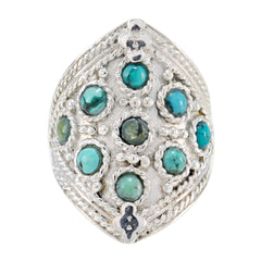 Eva silver ring featuring multiple turquoise gemstones with intricate detailing turquoise gemstone ring