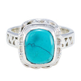 Alina Signet Turquoise Solitaire Ring Turquoise Blue