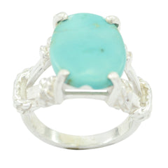 Ella Rope-Wire Turquoise Solitaire Ring Turquoise Blue